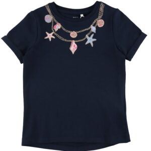 Name It T-shirt - NmfVix - Dark Sapphire/Necklace