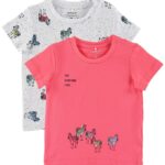 Name It T-shirts - 2-pak - NbmJefiko - Calypso Coral