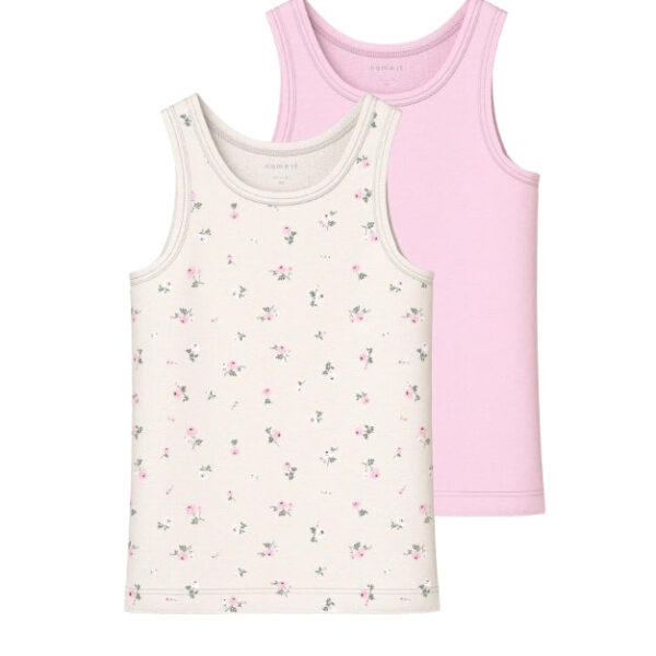 Name It Tank Top 2pak Jet Stream Flower NOOS - Jet Stream - 86 cm