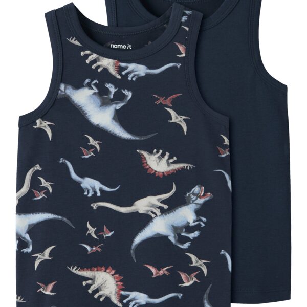 Name It Tank Top 2pak Navy Dino NOOS - Navy Blazer - 86 cm
