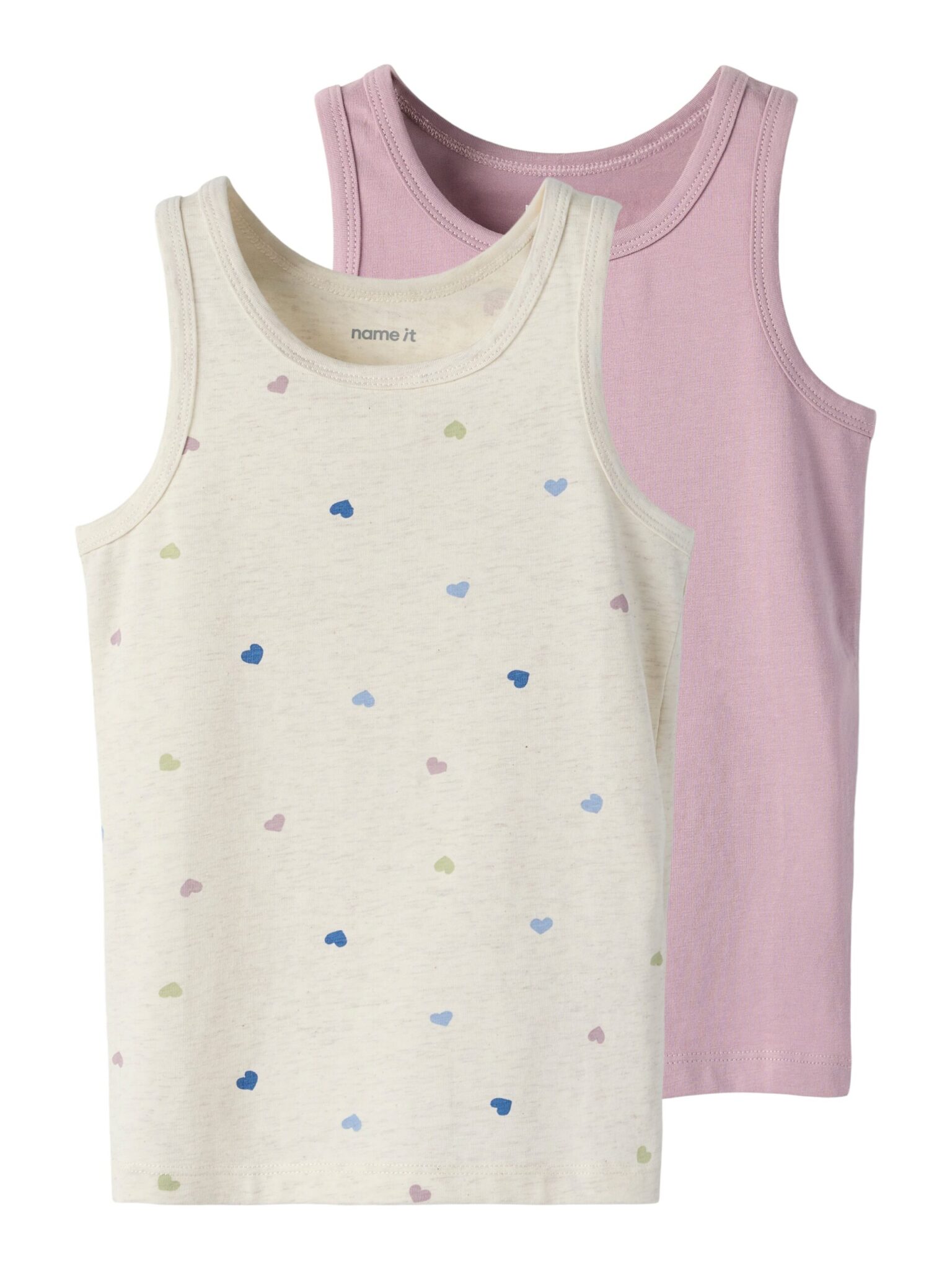 Name It Tank Top 2pak Peyote Hearts NOOS - Peyote Melange - 86 cm Name It Tank Top 2pak Peyote Hearts NOOS - Peyote Melange - 86 cm