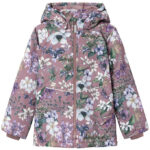 Name It Vinterjakke - NkfMaxi - Grape Shake/Flower