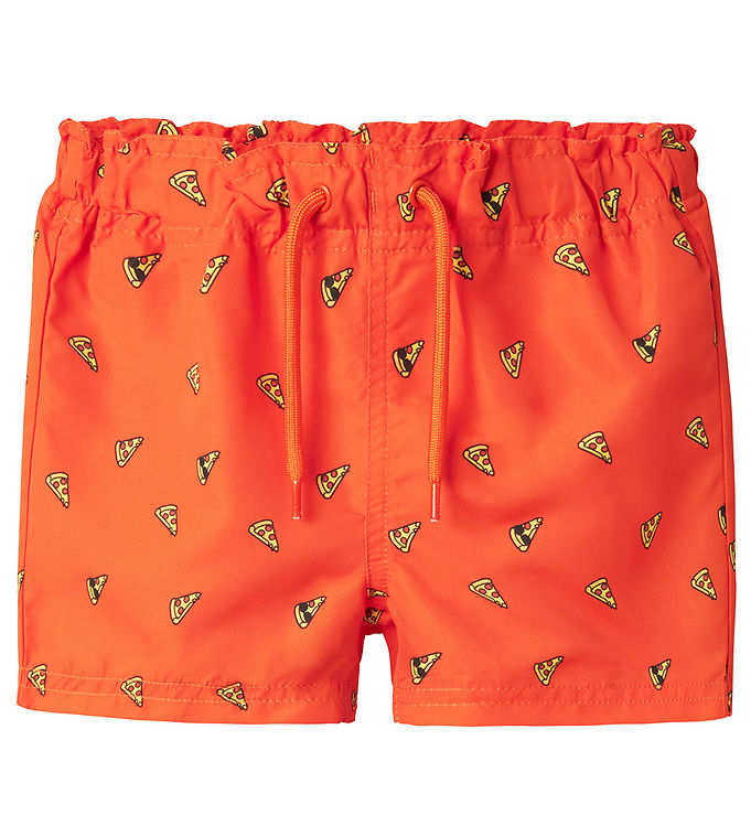 Name it Badeshorts - NmmZeus - Red Orange