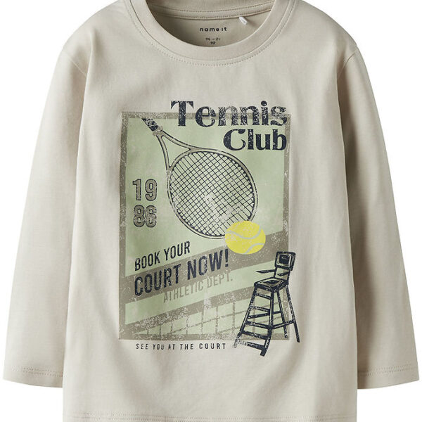 Name it Bluse - NmmTaft - Pumice Stone m. Print