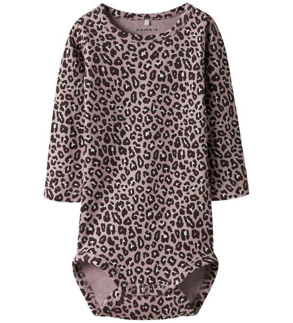 Name it Body l/æ - NbfLeoana - Burnished Lilac m. Leopardprint
