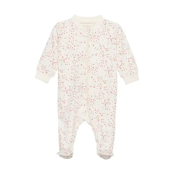 Natdragt med lynlås og fod - Misty Rose - 68