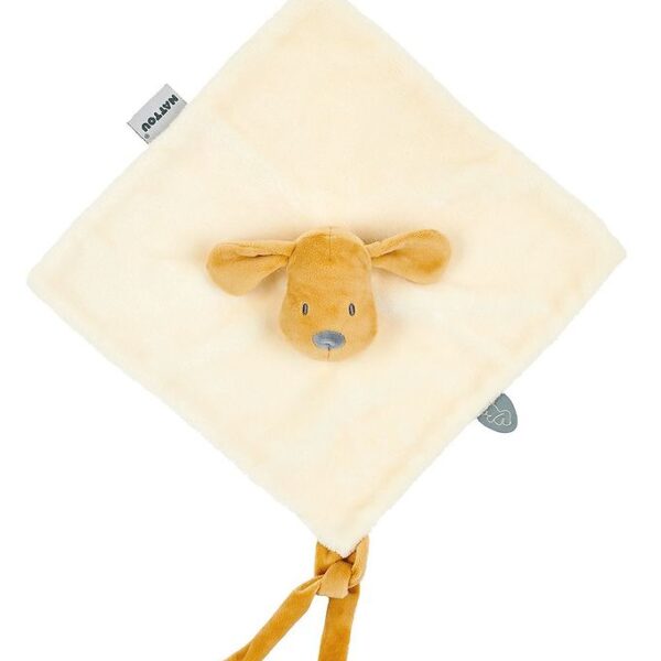 Nattou Nusseklud - Vanilla Hund - 27x27 cm - Råhvid