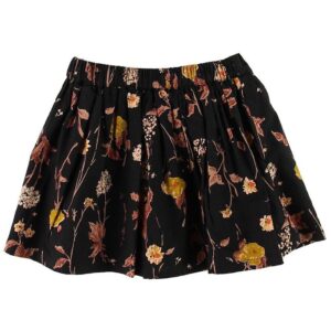 Noa Noa miniature Nederdel - Sort m. Blomster