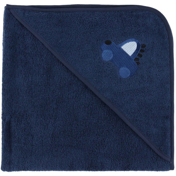 Nørgaard Madsens Babyhåndklæde - 100x100 cm - Navy m. Bil