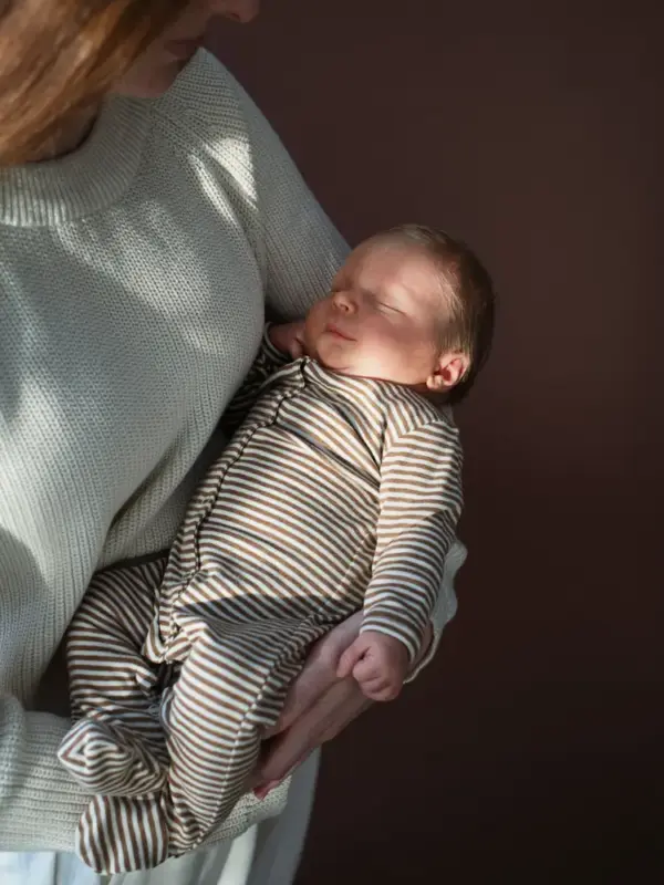 Nyfødt Dragt - Almond/Offwhite - 50 CM