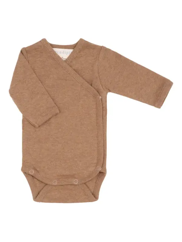 Nyfødt Slå-om Body - Almond - 62 CM