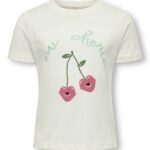 Only Mini Candy Life Printed Tee - Cloud Dancer - 92 cm