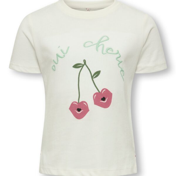 Only Mini Candy Life Printed Tee - Cloud Dancer - 92 cm