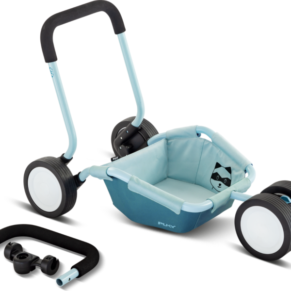 PUKY | 2-i-1 gåvogn & trailer | PUKY TRAILY Retro Blå