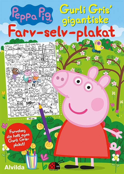 Peppa Pig - Gurli Gris' gigantiske farv-selv-plakat