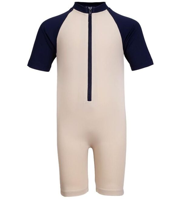 Petit Crabe Badeheldragt - Multi Color - UV50+ - Latte/Blue Petit Crabe Badeheldragt - Multi Color - UV50+ - Latte/Blue