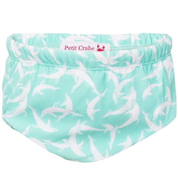 Petit Crabe Blebadebukser - Leo - UV50+ - Mint m. Delfiner