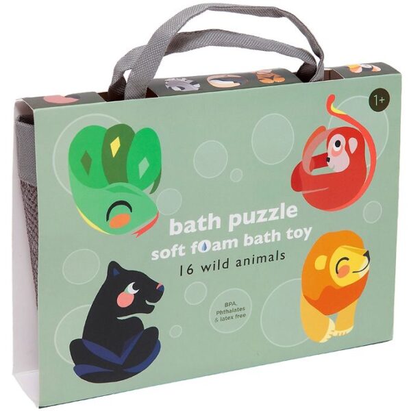 Petit Monkey Badeleegtøj - Puslespil - 16 stk - Wild Animals