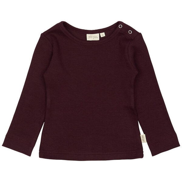 Petit Piao Bluse - Rib - Modal - Dark Grape