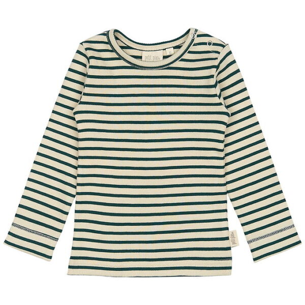 Petit Piao Bluse - Rib - Modal - Dark Sea/Off White Petit Piao Bluse - Rib - Modal - Dark Sea/Off White