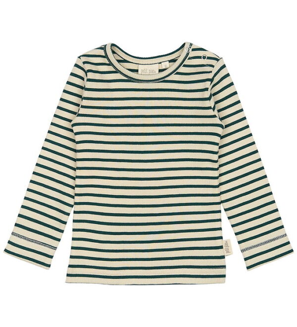 Petit Piao Bluse - Rib - Modal - Dark Sea/Off White Petit Piao Bluse - Rib - Modal - Dark Sea/Off White