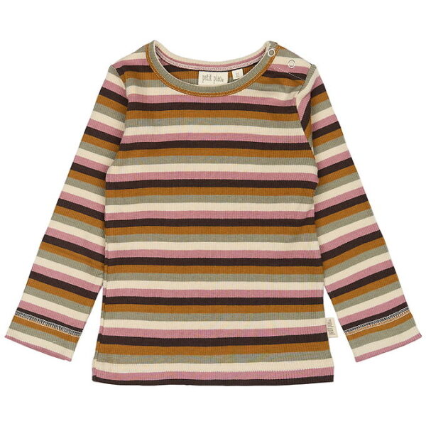 Petit Piao Bluse - Rib - Modal - Nostalgic Rose/Multi Striped