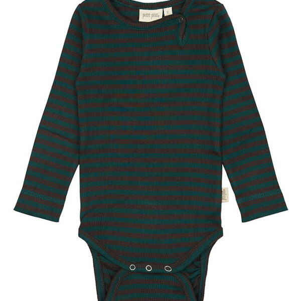 Petit Piao Body l/æ - Rib - Modal - Dark Sea/Coffe Bean Petit Piao Body l/æ - Rib - Modal - Dark Sea/Coffe Bean