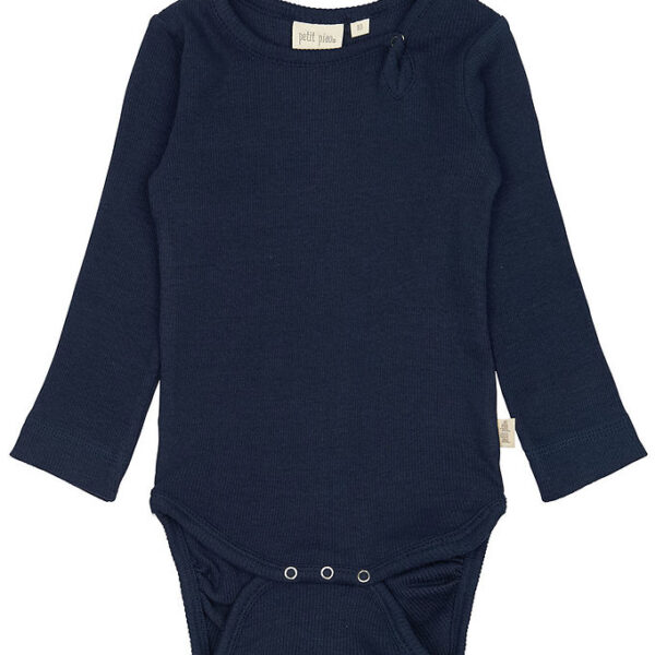 Petit Piao Body l/æ - Rib - Modal - Dress Blues