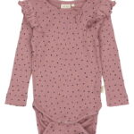 Petit Piao Body l/æ - Rib - Modal - Nostalgic Rose/Coffee