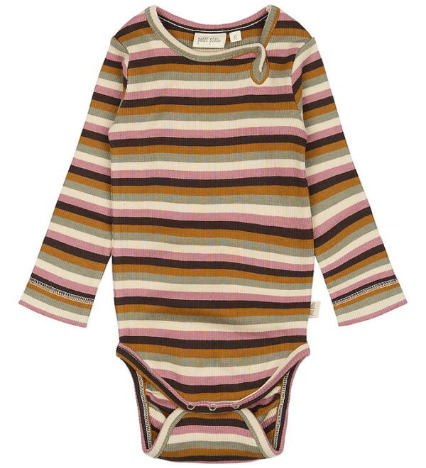 Petit Piao Body l/æ - Rib - Modal - Nostalgic Rose/Multistripe Petit Piao Body l/æ - Rib - Modal - Nostalgic Rose/Multistripe