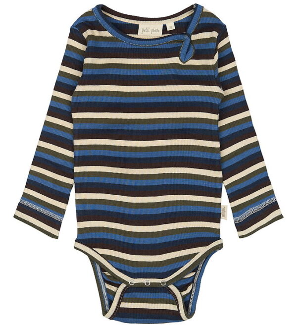 Petit Piao Body l/æ - Rib - Modal - True Navy/Multistripe