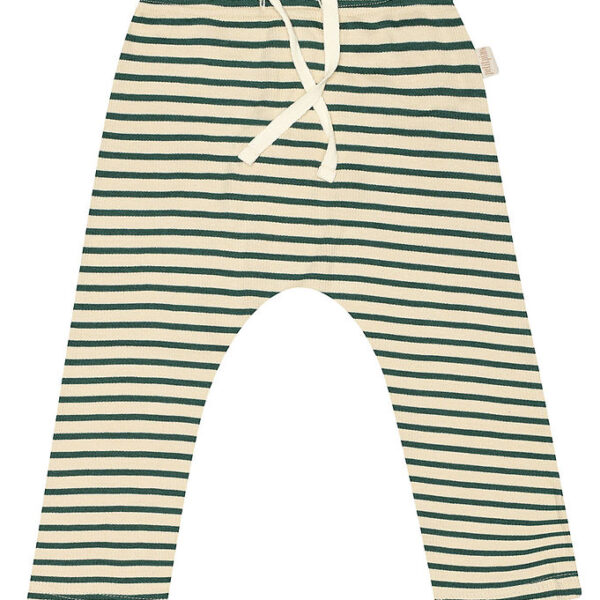 Petit Piao Bukser - Rib - Modal - Emeralda Green/Dark Off White Petit Piao Bukser - Rib - Modal - Emeralda Green/Dark Off White