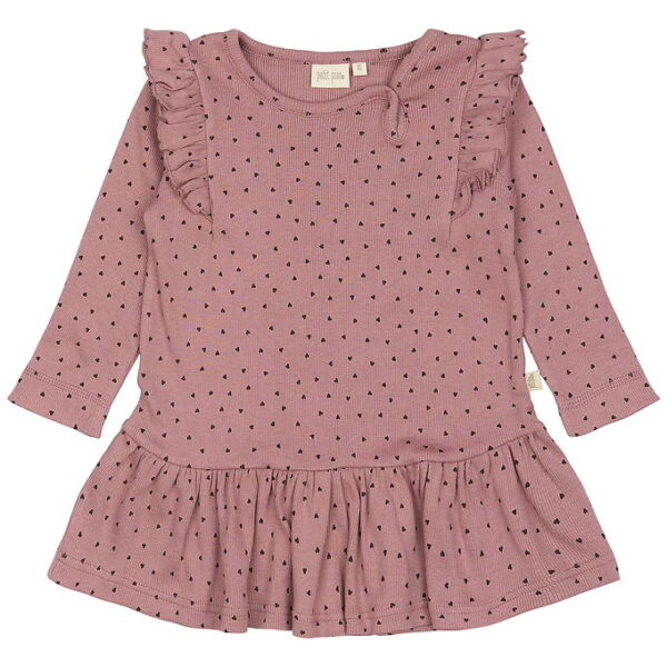 Petit Piao Kjole - Rib - Modal - Nostalgic Rose/Coffee Bean Petit Piao Kjole - Rib - Modal - Nostalgic Rose/Coffee Bean