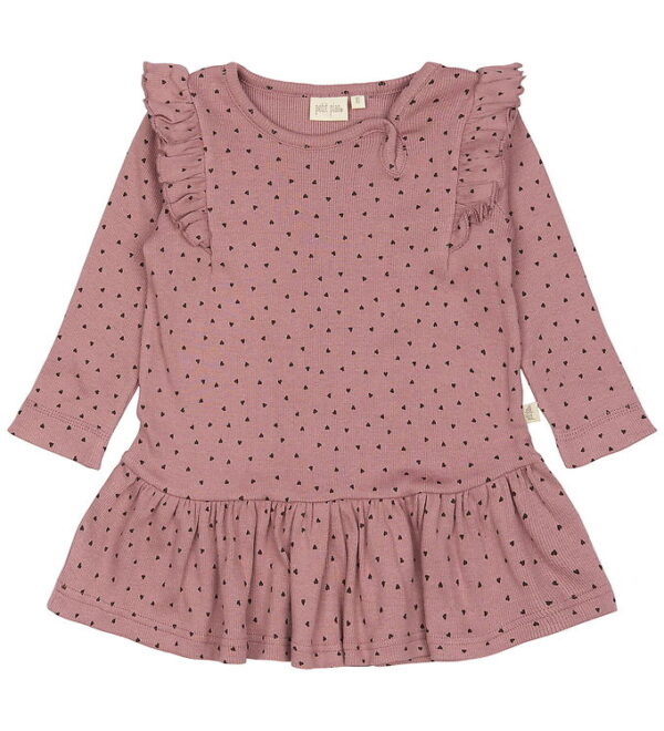 Petit Piao Kjole - Rib - Modal - Nostalgic Rose/Coffee Bean Petit Piao Kjole - Rib - Modal - Nostalgic Rose/Coffee Bean