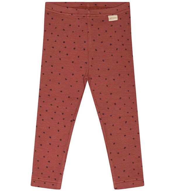 Petit Piao Leggings - Modal - Rib - Berry Dust/Dark Red Petit Piao Leggings - Modal - Rib - Berry Dust/Dark Red