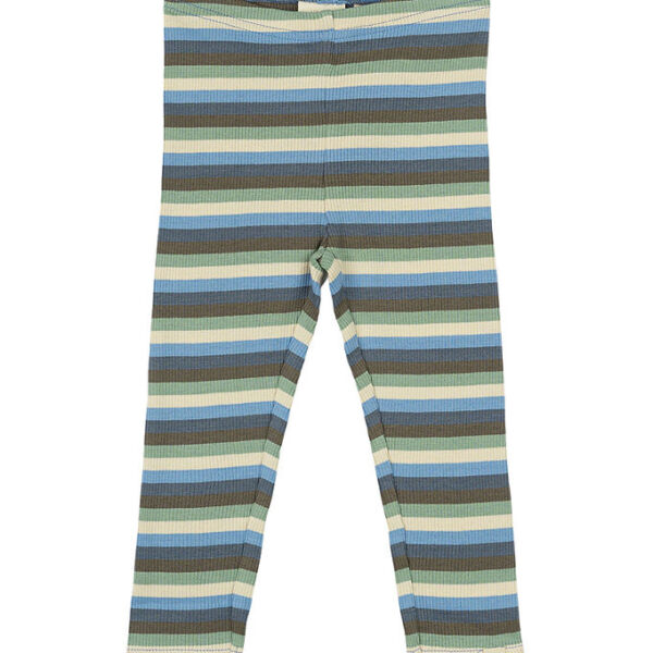 Petit Piao Leggings - Rib - Modal - Allure Blue Multi Stripe