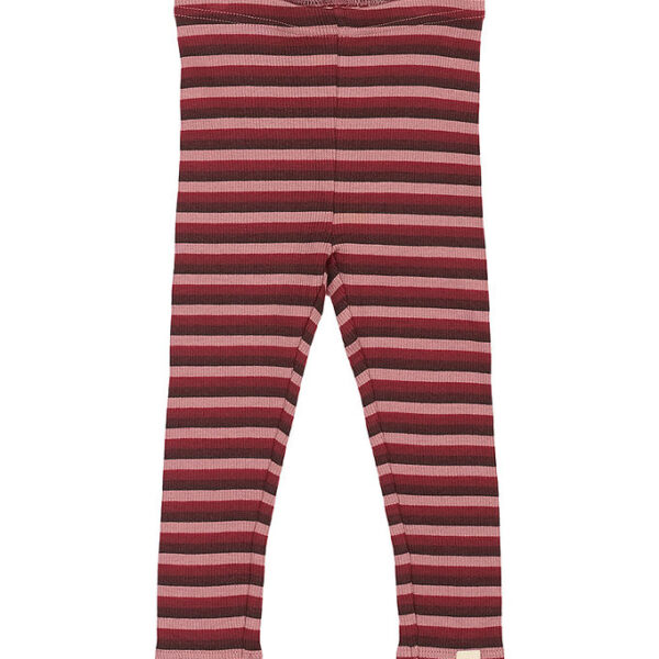 Petit Piao Leggings - Rib - Modal - Biking Red Multistripe