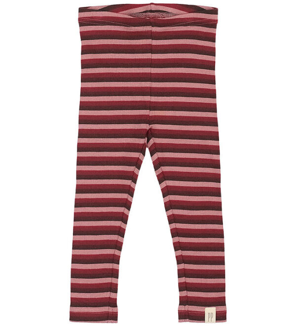 Petit Piao Leggings - Rib - Modal - Biking Red Multistripe
