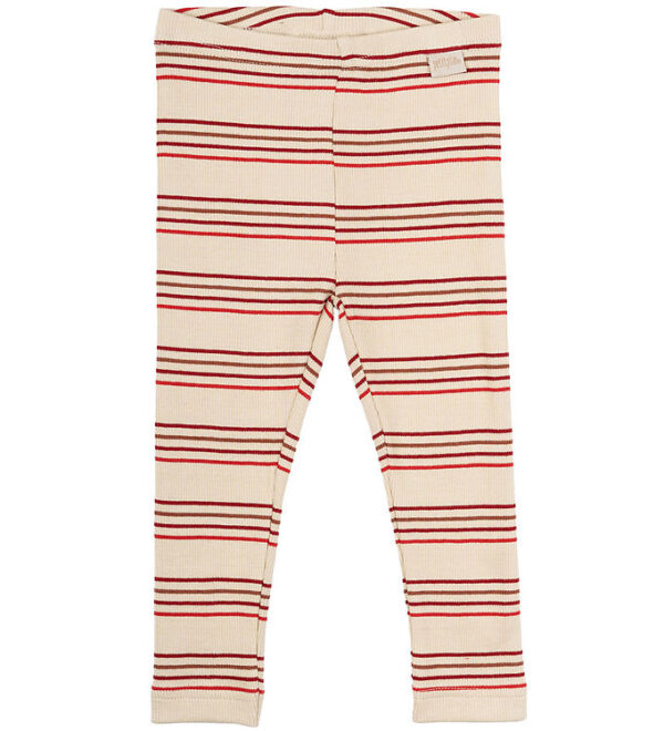 Petit Piao Leggings - Rib - Modal - Chili Pepper Multi Stripe Petit Piao Leggings - Rib - Modal - Chili Pepper Multi Stripe