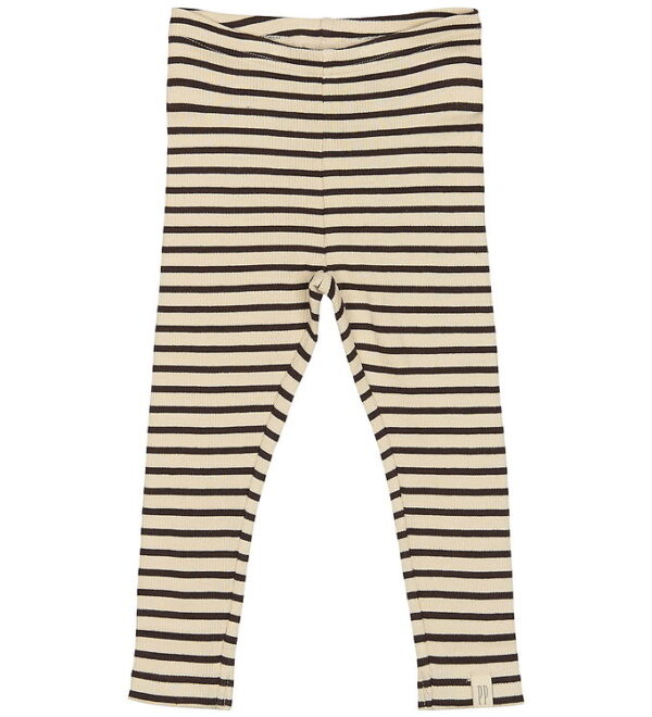 Petit Piao Leggings - Rib - Modal - Coffee Bean/Off White Petit Piao Leggings - Rib - Modal - Coffee Bean/Off White