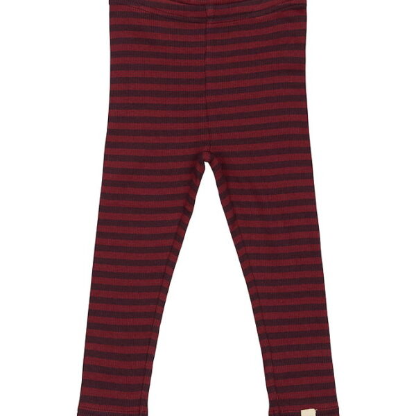 Petit Piao Leggings - Rib - Modal - Dark Grape/Biking Red