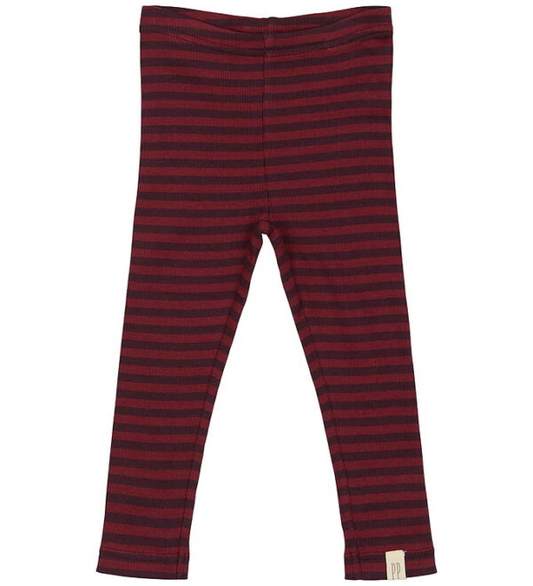 Petit Piao Leggings - Rib - Modal - Dark Grape/Biking Red
