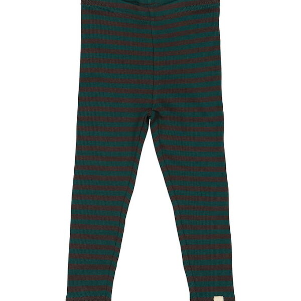 Petit Piao Leggings - Rib - Modal - Dark Sea/Coffe Bean