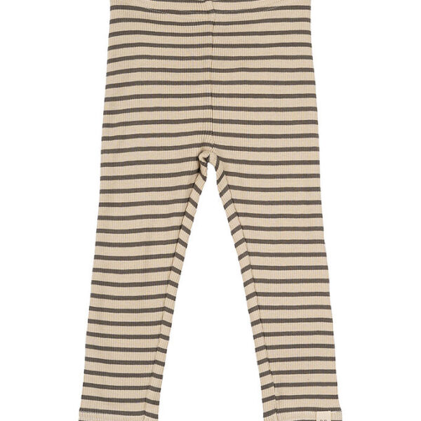 Petit Piao Leggings - Rib - Modal - Earth Brown/Dark Off White Petit Piao Leggings - Rib - Modal - Earth Brown/Dark Off White