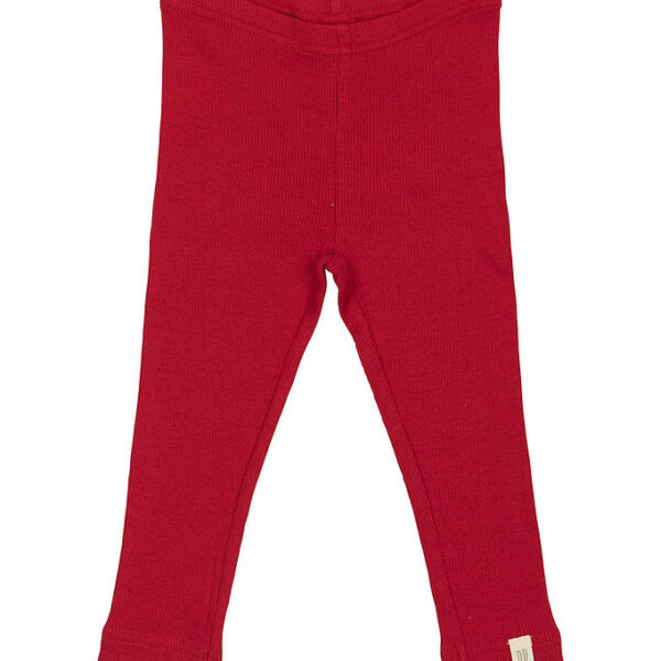 Petit Piao Leggings - Rib - Modal - Jet Red Petit Piao Leggings - Rib - Modal - Jet Red
