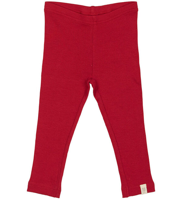 Petit Piao Leggings - Rib - Modal - Jet Red Petit Piao Leggings - Rib - Modal - Jet Red
