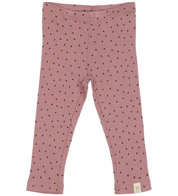 Petit Piao Leggings - Rib - Modal - Nostalgic Rose/Coffee Bean Petit Piao Leggings - Rib - Modal - Nostalgic Rose/Coffee Bean