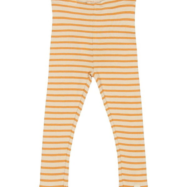 Petit Piao Leggings - Rib - Modal - Sunflower/Off White