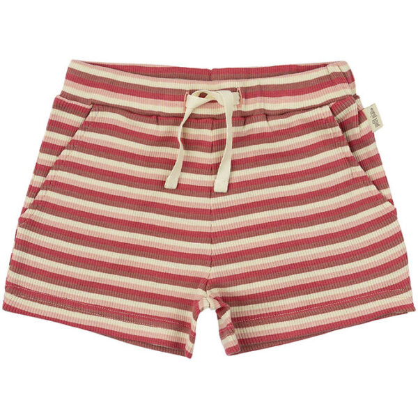 Petit Piao Shorts - Rib - Modal - Light Berry Multi Stripe