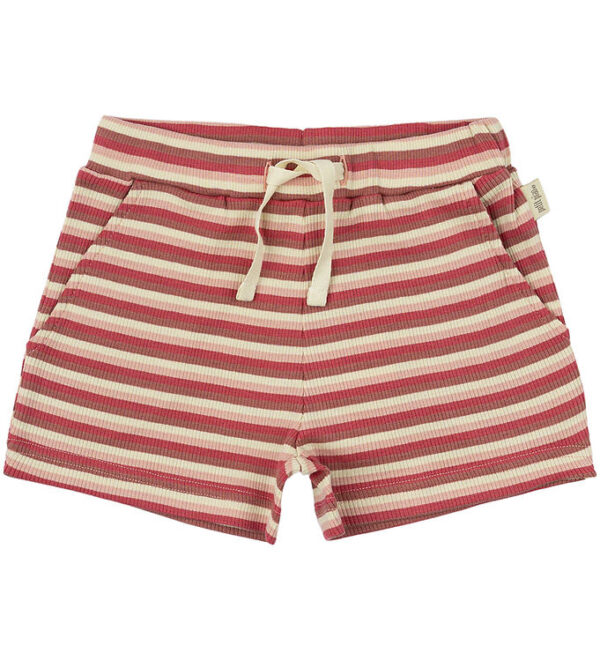 Petit Piao Shorts - Rib - Modal - Light Berry Multi Stripe